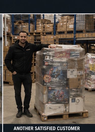 Satisfied customer with pallet